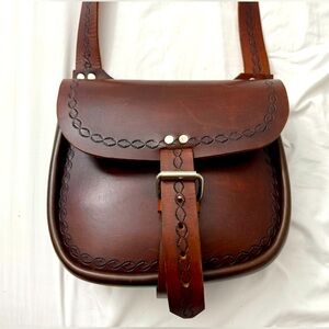 Brown Leather Shoulder Bag